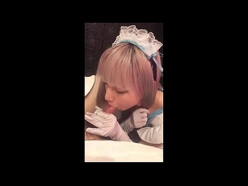 ❤️ Японский идол [mayuka], костюм французской горничной, часть 1, минет и дрочка с лосьоном ️❌ Шлюхи у нас ☑